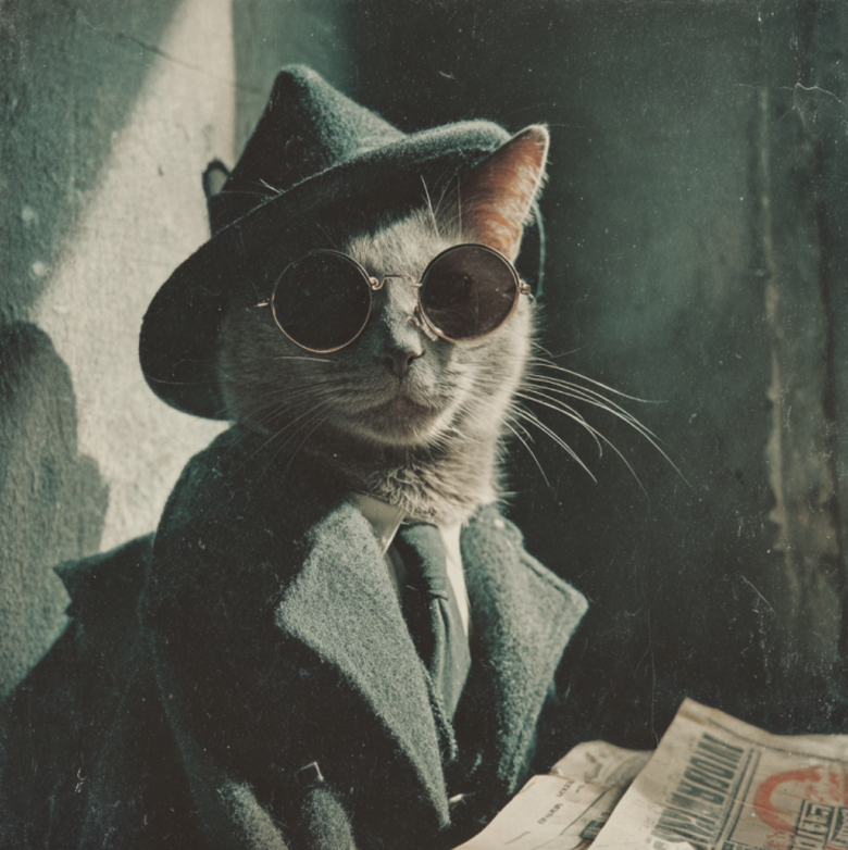 illustration of CIA Acoustic Kitty cat spy experiment during Cold War