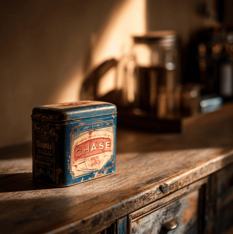 Vintage Chase & Sanborn coffee tin representing America’s first major national coffee brand.