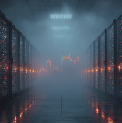 Cisco networking hardware in a server room, symbolizing the company’s rise and decline during the dot-com era