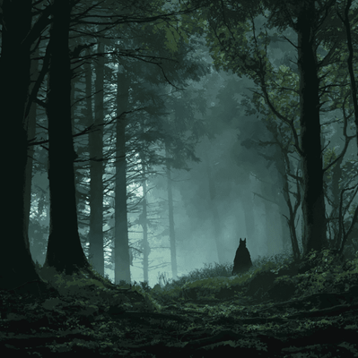 Dog-headed humanoid figure in a medieval German forest, illustrating cynocephali accounts.