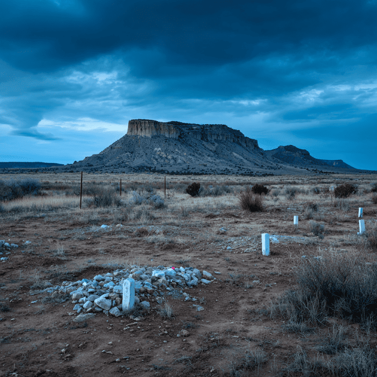 A forensic depiction of the West Mesa Bone Collector crime scene in Albuquerque, New Mexico.
