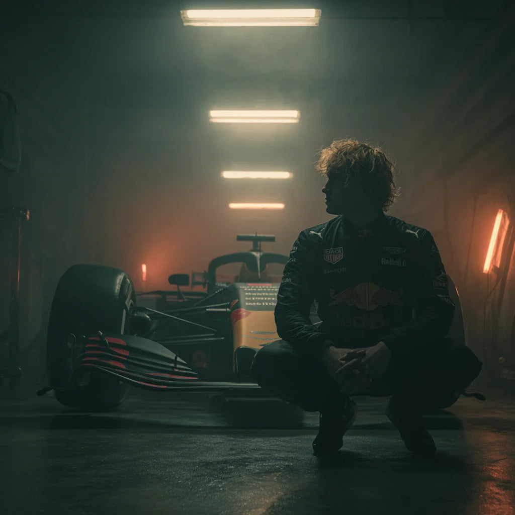 Liam Lawson posed in front of the Racing Bulls entry for 2026