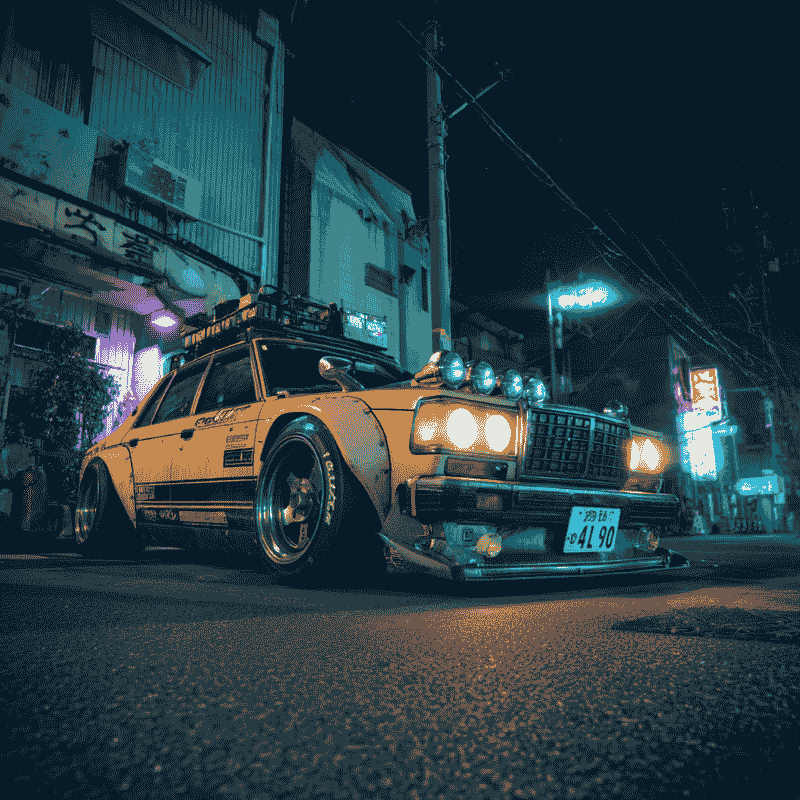Japaneze Vintage style BosoZoku Tuner car