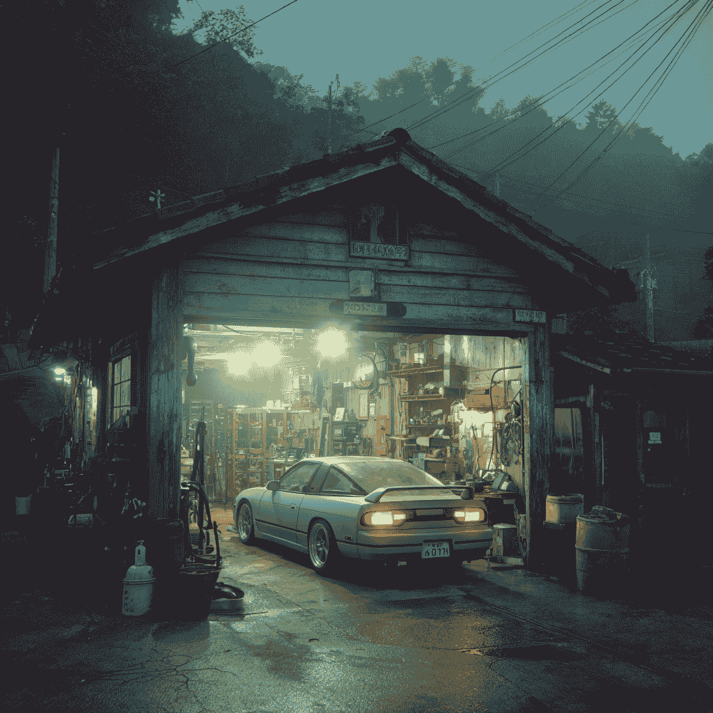  Japanese street racer turned engineer working in an automotive development lab. 