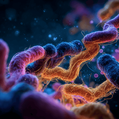 Cellular-level depiction of protein absorption showing continuous amino acid transport beyond 30 grams.