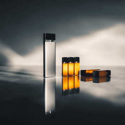 Juul vape device with pods, representing the rapid rise and collapse of the company