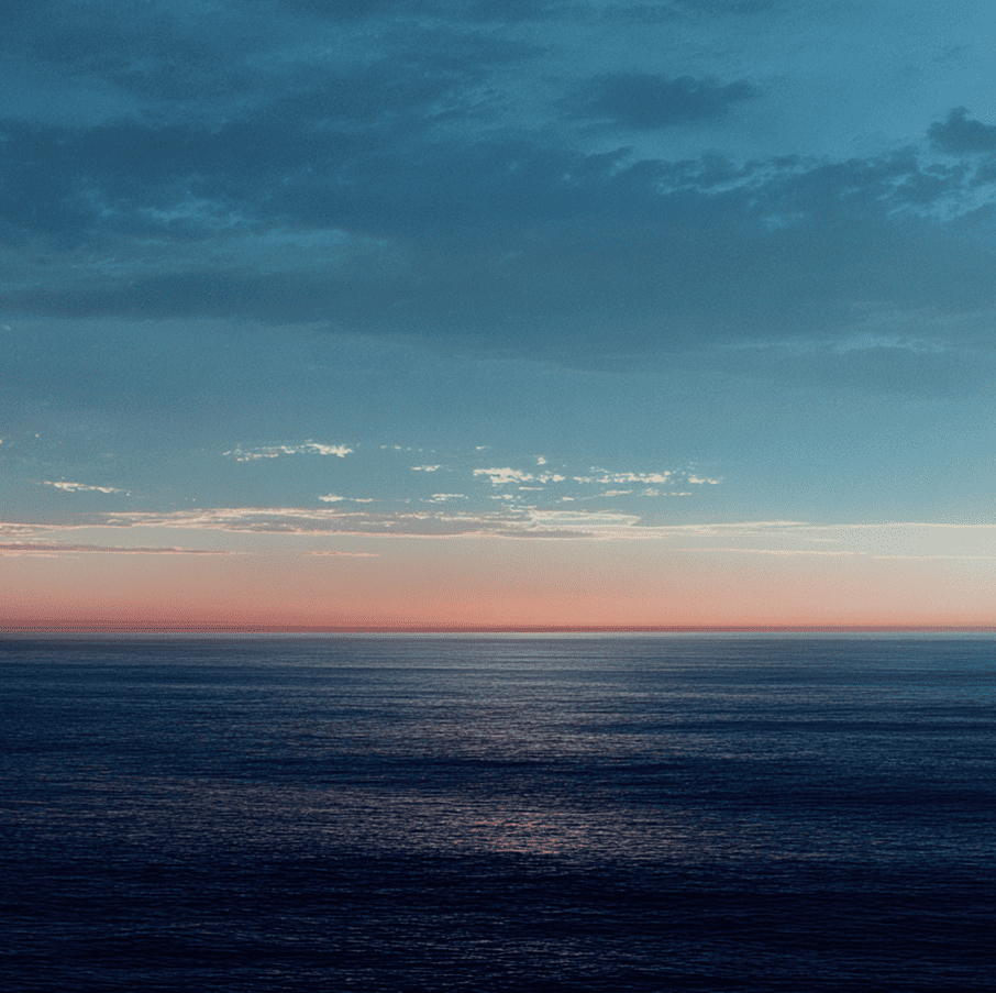 Calm Pacific Ocean horizon where ships have disappeared without leaving debris or trace.