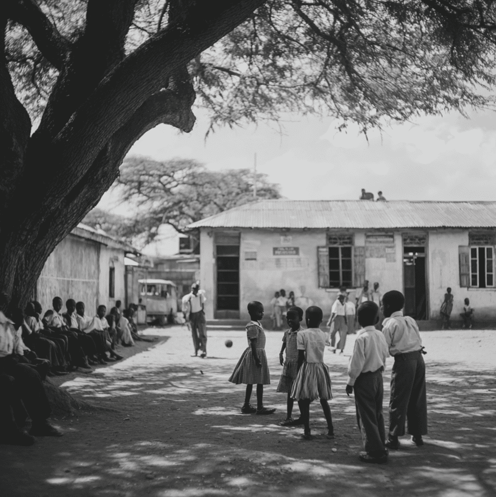 Students in 1962 Tanzania affected by the Tanganyika Laughter Epidemic, a documented mass hysteria event