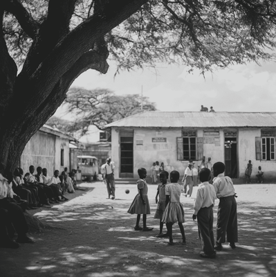 Students in 1962 Tanzania affected by the Tanganyika Laughter Epidemic, a documented mass hysteria event