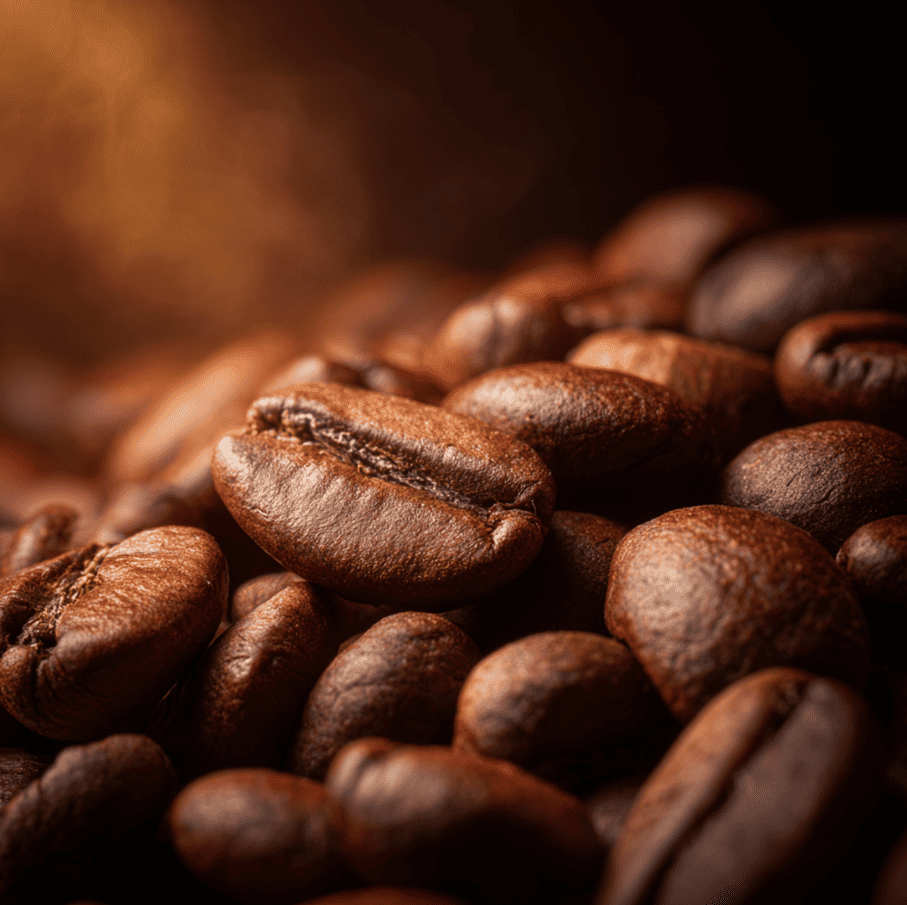 Scientific close-up comparing dense high-elevation coffee bean cell structure with soft low-elevation beans.