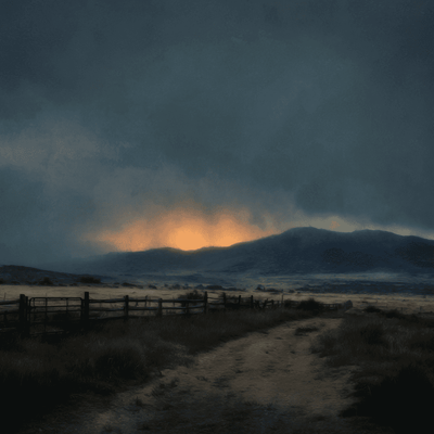 Historical view of the land that would become Skinwalker Ranch, showing the isolated Utah basin at dusk