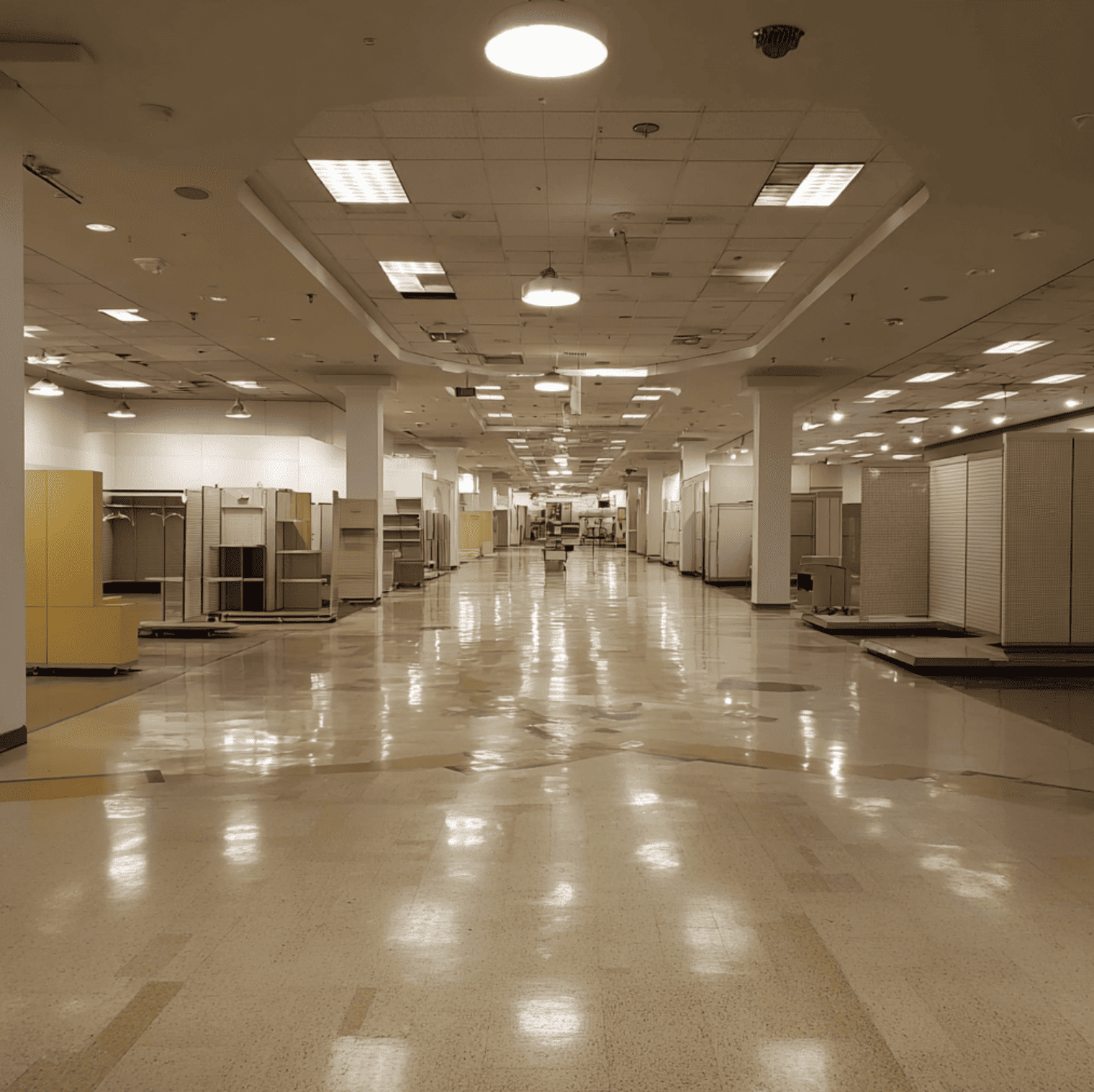 Empty JCPenney store interior representing the collapse caused by eliminating coupons and promotions