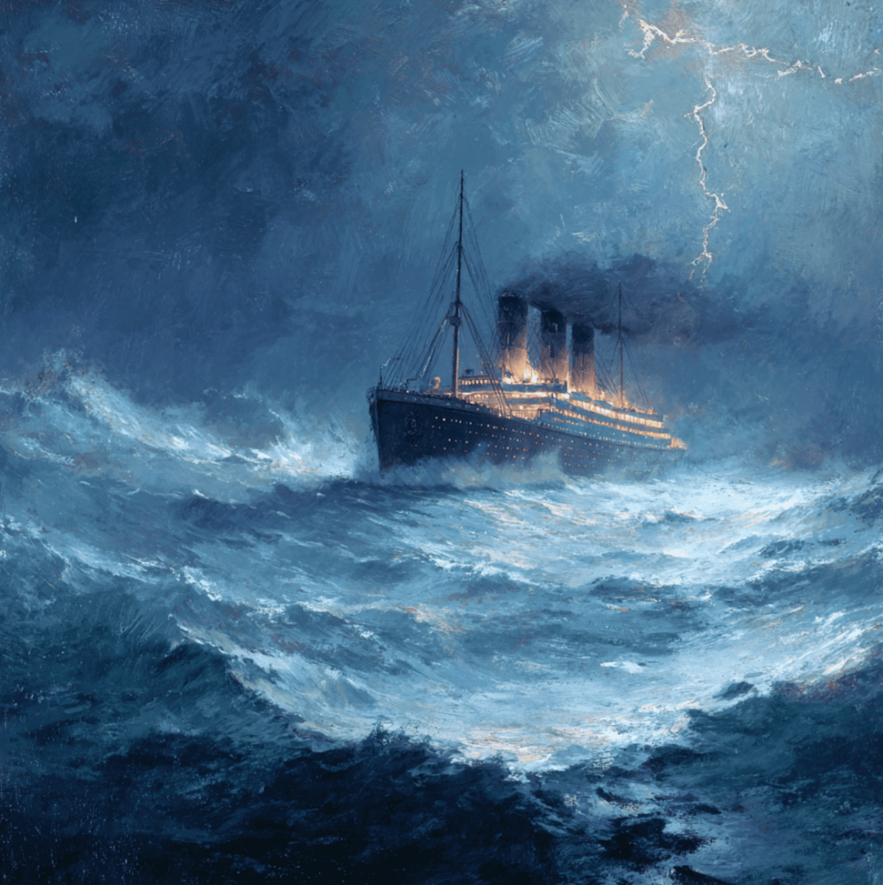 SS Waratah on rough seas before its disappearance, known as the ‘Titanic of the South.